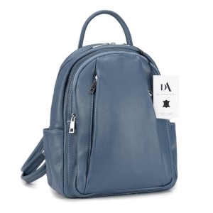 Rucsac dama piele naturala DiAmanti Napoli Albastru Denim